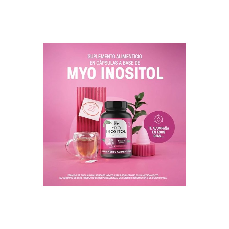 LIFE 360 Inositol de 30 Cpsulas de 620 mg. Suplemento