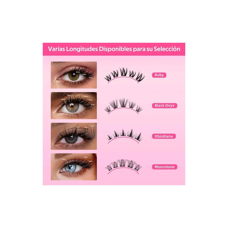 Gorgeous Olivia 88 Pestañas Postizas Kit Completo Rosa Chicle Moonstone