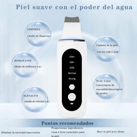 Depurador de Piel Facial, Limpiador Facial Ultrasónico, con 5 Modos