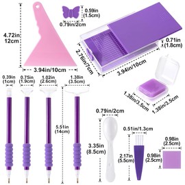 BOPRKTM 20 Pieces Diamond Painting Accessories DIY 5D Diamond Painting Tool Set Diamond Painting Pen Diamond Painting Accessories Pen for Diamond Painting DIY Nail Art