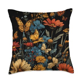 Pollinator Garden Design Wildlife Flowers Native Plants Throw Pillow