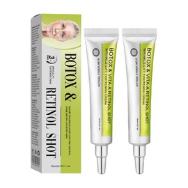 Botoxmix & Vita-A Retinol Shot Crema de estiramiento de arrugas para levantar arrugas, crema de estiramiento facial instantáneo antiarrugas, minimizador de poros, líneas finas, toda la piel, 2 unidades