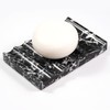 LWALMS Black Marble Soap Dish - Rectangle Decorative Stone Soap