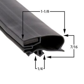 Passeal – 02-14160-2013 Door Gasket Size - 23 3/16 x 73 1/16 - Anthony Door Seal for Cooler or Freezer – Compatible with Anthony 02-14160-2013 Refrigeration Gasket