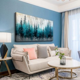 MHARTK66 Abstract Framed Canvas Wall Art For Living Room Wall Decor For Office Bedroom Wall Decorations Black And White Wall Painting Forest Tree Textured Pictures Home Decor Artworks Ready to Hang