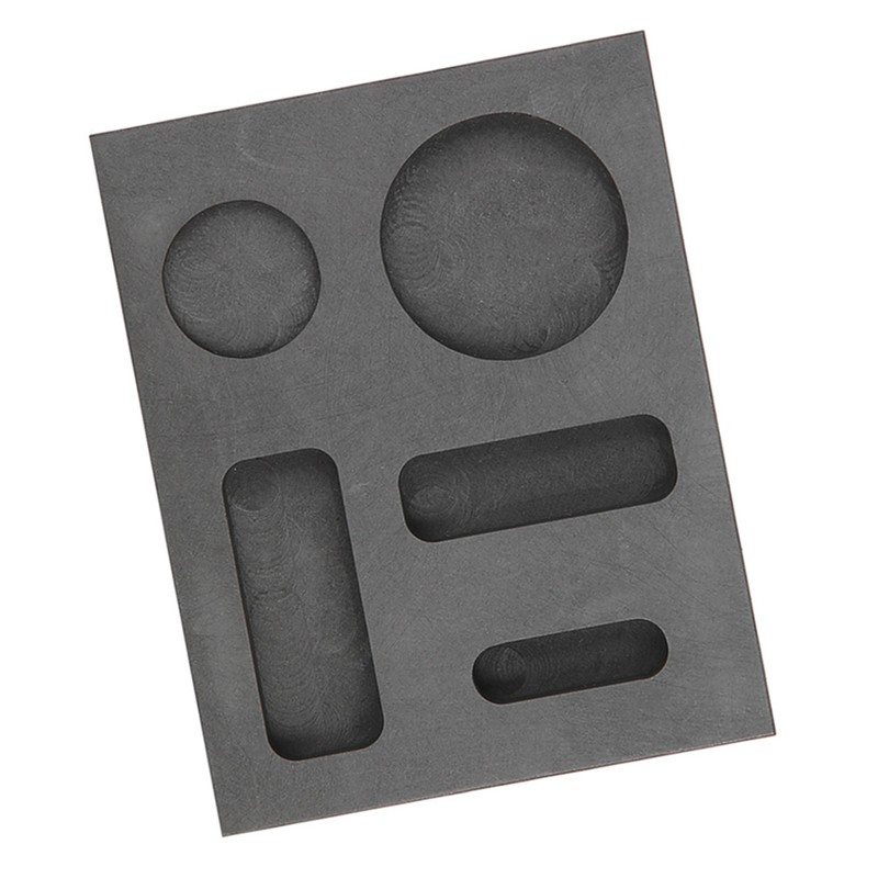 5 Grooves Graphite Ingot Melting Casting Refining Scrap Combo Crucible