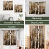 TheBlackSpot Birch Tree Shower Curtain Rustic Bath Curtains Decor Sets