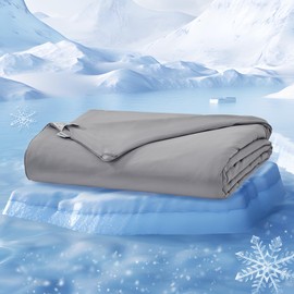 JELLYMONI Cooling Comforter King Size, Double-Sided Cool Tech Comforter, Soft Cooling Comforter for Hot Sleepers, Breathable & Lightweight Comforter King Duvet Insert(Glacier Gray,106"x90")