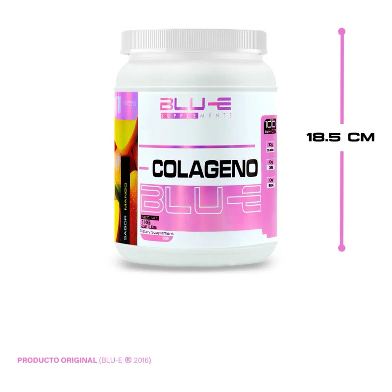 Colágeno Hidrolizado Blu 1kg Varios Sabores 100 Servicios