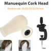 Mannequin Head with Clamp Stand, Canvas Wig Holder Poly Manikin