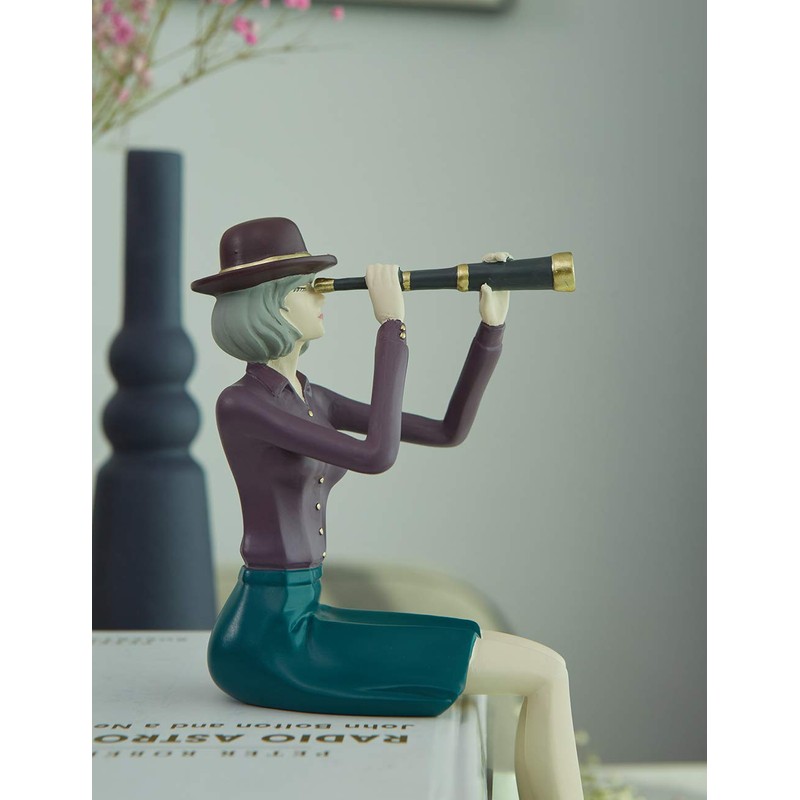 HAUCOZE Modern Home Decor Sculpture Woman Figurine Statue Table Centerpiece
