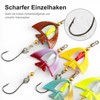 5pcs LUYA Spinnpailletten Set Fliegenfischer-Köder Hand Cranked Angeln Köder UV