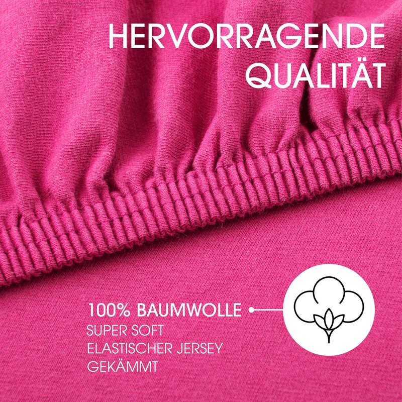 CelinaTex Lucina Fitted Sheet Cotton 90x200-100x200 cm pink
