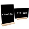 HEALLILY Wooden Tabletop Chalkboard with Stand Mini Chalkboard Signs Desktop