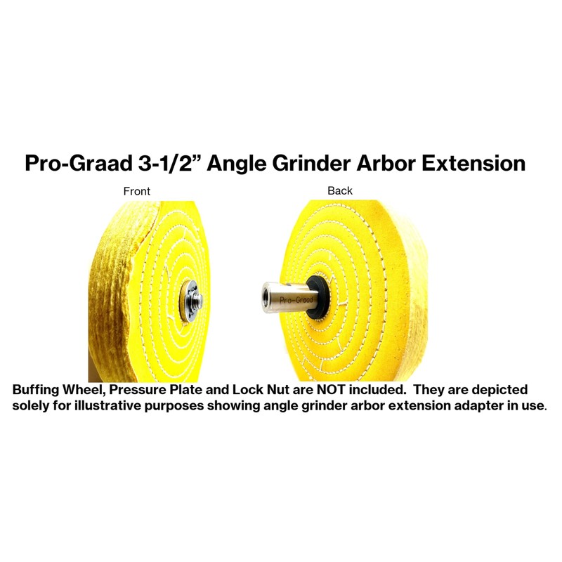Pro-Graad 3-1/2" Stainless Angle Grinder Arbor Extension, 1-1/2” Thread Length,