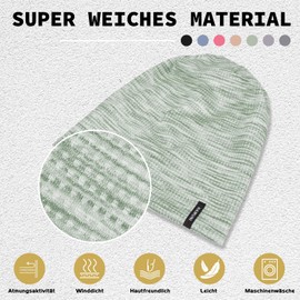 Men's Slouch Beanie Hat Women's Lightweight Windproof Thin Hat Soft Breathable Long Beanie Ideal for Spring Autumn and Winter, Green