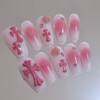 Rose Chrome Handmade Nail Tips - Long Ballerina / 로즈크롬