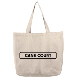 Natural Canvas Tote Bag Cane court funny street sign old aging elderly assistance funny gift
