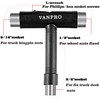 Vanpro All-In-One Skate Tools Multi-function Portable Skateboard T Tool Accessory