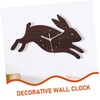 STOBAZA Boho Style Rabbit Wall Clock Mute Wall Clock Decor