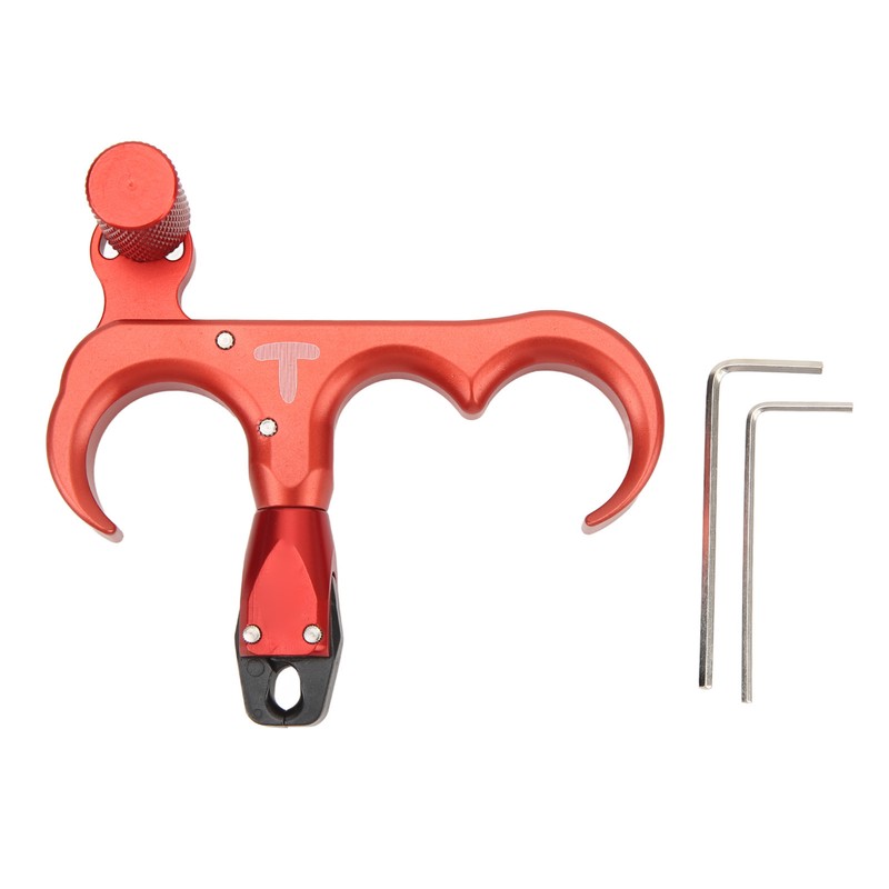 3 Finger Hand Held Bow Release Aluminum Alloy Thumb Release