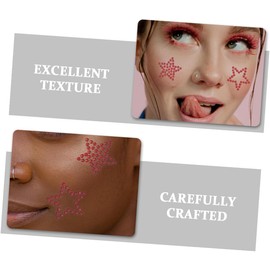 6piezas Pegatinas de Maquillaje Estrellas Brillantes para Rostro y Cuerpo para Festivales Fiestas y Proyectos DIY Gemas de Imitación y Purpurina Facial