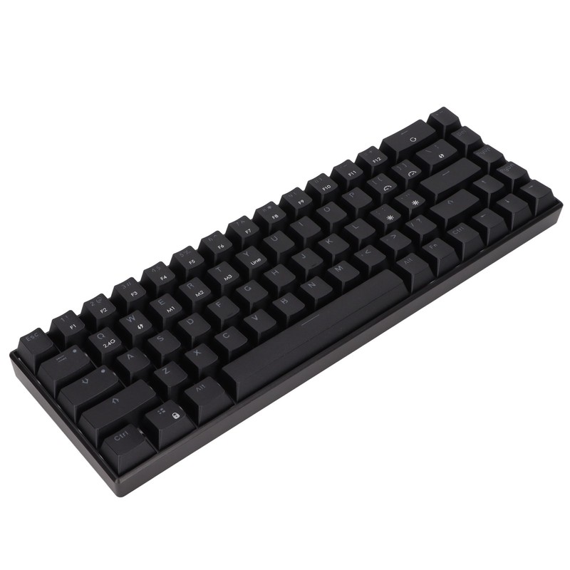 Keyboard 68 Key White Light Three Mode Black Mechanical Keyboard