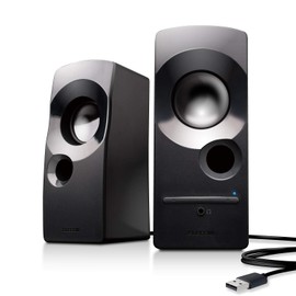 Elecom MS-P09UBK 2.0 chPC Speaker, 5W, USB Powered, Black