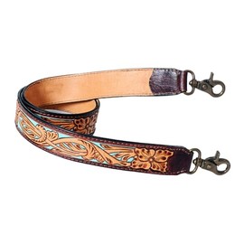 American Darling Hand Tooled Genuine Leather Crossbody Handle Strap for Bags | Phone Crossbody Strap | Crossbody Keychain Strap for Wallet Purse Clutch Cellphone Key Chain Holder | Shoulder Bag Strap