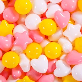 Star Ball Pit Balls for Toddlers -100pcs Macaron Soft Plastic Balls Phthalate Free BPA Free Crush Proof Play Balls Play Tent Pool Playhouse Playpen Party Decoration.