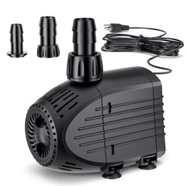 NFESOLAR 880GPH Submersible Pump, 60W Ultra Quiet Submersible Water Pump with Dry Burning Protection 9ft High Lift for Fish Pond, Fountains, Waterfall, Hydroponics, Aquariums KF206