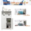 GLACER Multifunctional Floor Cabinet, Bathroom Cabinet with Removable Drawers and