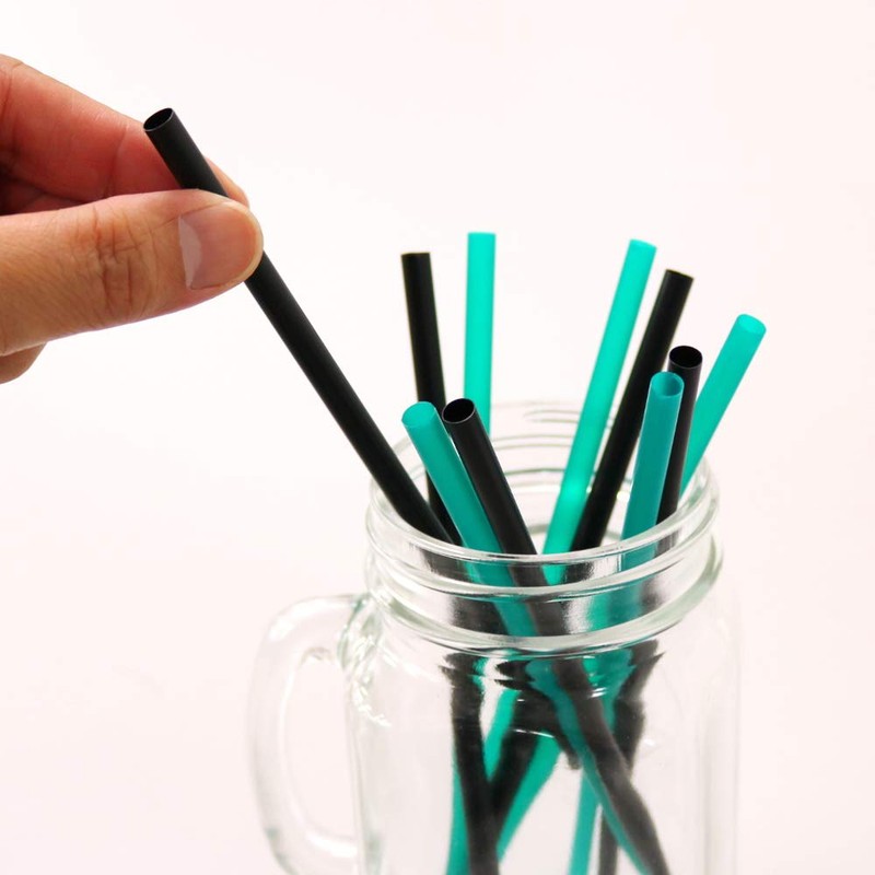 Shiva Serie Industrial Straw Diamond Straw Straight 17 cm 500 Pieces Black