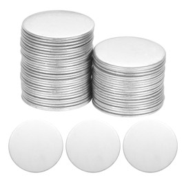 sourcing map 50Pcs Stainless Steel Disc Blank Stamping Tag Engraved Stainless Steel Round Charm Pendant 1mm(T) 25mm/1" for Pendant Bracelet Necklace Jewelry Making Earring