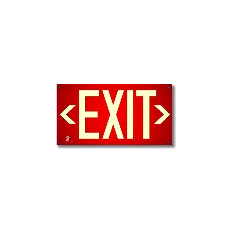 Red Wireless Exit Sign with (4) Mounting Holes