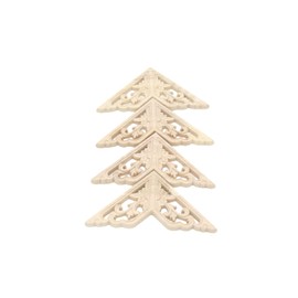 NIUQIUP Wood Carved Onlay Applique Unpainted Frame Door Decor European Style Furniture Applique for Door Cabinet Wardrobe Home Furniture Decor Crafts (Pack of 4,3.9x3.9 Inch)