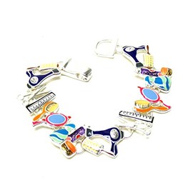 Arras Creations MULTI EPOXY BEAUTY THEME CHARM CLOSURE BRACELET / AZBRCB006-SMU