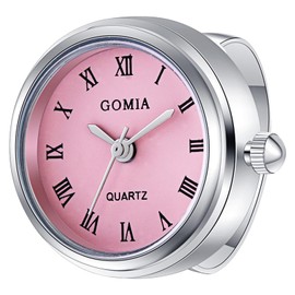 Oidea Ring Watch for Men Women: Novelty Adjustable Finger Watch Ring Unisex Quartz Watch Ring Valentine's Day Christmas Birthday Graduation Gifts Pink Dial