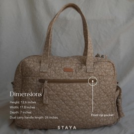 Staya Quilted Duffle Bag - Perfect Travel Companion, Quilted Weekender Bag for Women, (Floral Canvas)
