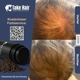 Take Hair Scattered Hair for Men I Holds in Rain and Wind I 25 g Pouring Hair for Hair Thickening I Hair Fibres I Hair Powder I Scattered Hair Men for Hair Loss I Hair Powder (Scattered Hair Grey)