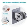 GwernKB Handheld Shower Head Holder with 2 Hanger Hooks,Strong Adhesive&Waterproof
