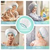 mikimini White Shower Caps for Women Reusable Waterproof Washable Super