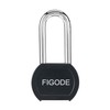 FIGODE® Black Covered Solid Steel Padlock with Key, High Security