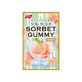 Nobel Confectionery Solvette Gummy White Peach Flavor, 1.8 oz (50 g) x 6 Bags