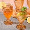 Darlion Wine Goblets, Goblet Glasses, Amber Goblets, Wine Glasses Set