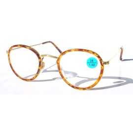 by De'Vons Optics Inc. Est. Since 1983 NWT Vintage 90's Round Metal Double Rim Reading Glasses +1.75 (S.Tortoise)