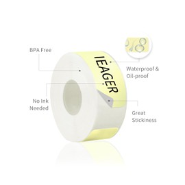 iEager Label Maker Tape, 12mm x 40mm, 3 Color Sticker Thermal Paper for Label Maker Machine, Household Storage Labels, Self-Adhesive Label Tape, Set of 3