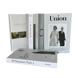 Decorative Fake Books for Home Decor - Set of 6 Pcs Vintage Coffee Table Bookshelf Decor, Premium Faux Book Set for Shelves & Living Room Aesthetic (Light Color)