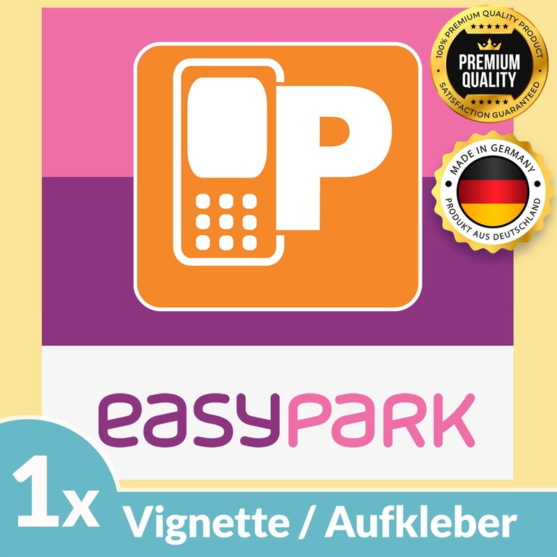 1 x EASYPARK Easy Park Rear Glass Sticker Ticket Sticker