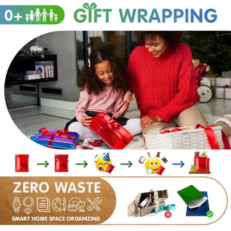 Amiff Hot Red Metallic Bubble Mailers 8.5 x 11 inch.